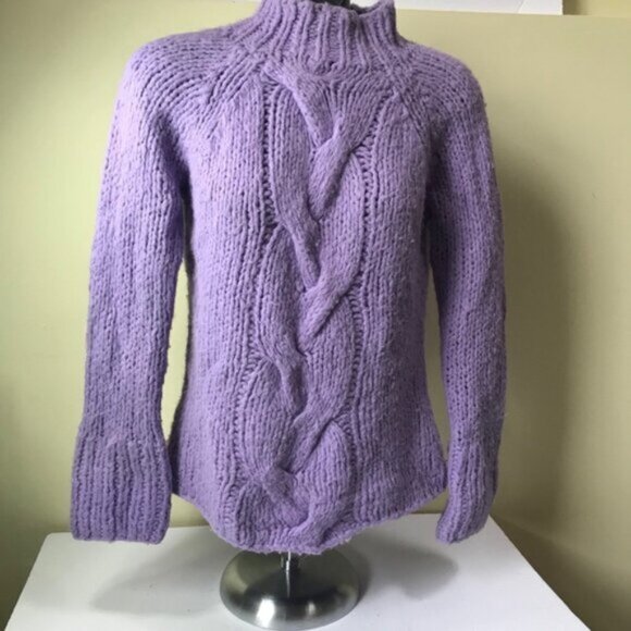 Deane &White Vintage Y2K Hand Knit Cable Chunky Sweater Wool Coastal Fisherman L - Picture 12 of 16